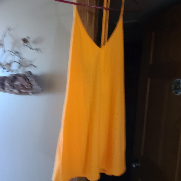 NWT Women's M wild fable sundress/beach lined dress, vibrant orange - Picture 3 of 11